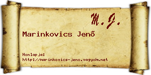 Marinkovics Jenő névjegykártya